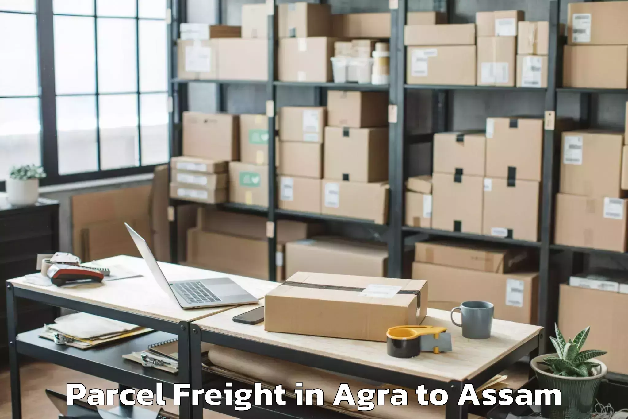 Leading Agra to Bengtol Parcel Freight Provider